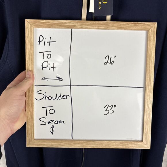 Polo Ralph Lauren Full Zip Hoodie Blue Long Sleeve Hooded Sweatshirt Sz XLT NWT - Picture 6 of 6